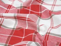 Tissu carreaux ECOSSE rouge et blanc laize 160 cm