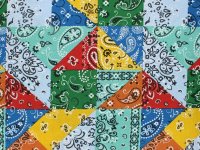 Tissu coton MADRAGUE motif ethnique multicolore laize de 145 cm