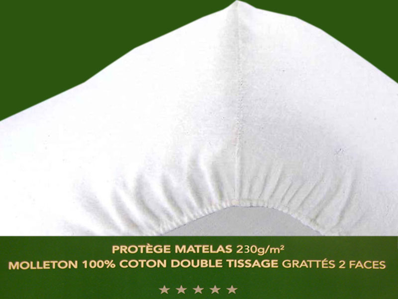 Protège matelas 200x200 cm, Alèse Imperméable et Anti Acariens, 100%  coton